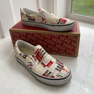 Vans Logo Slip Ons